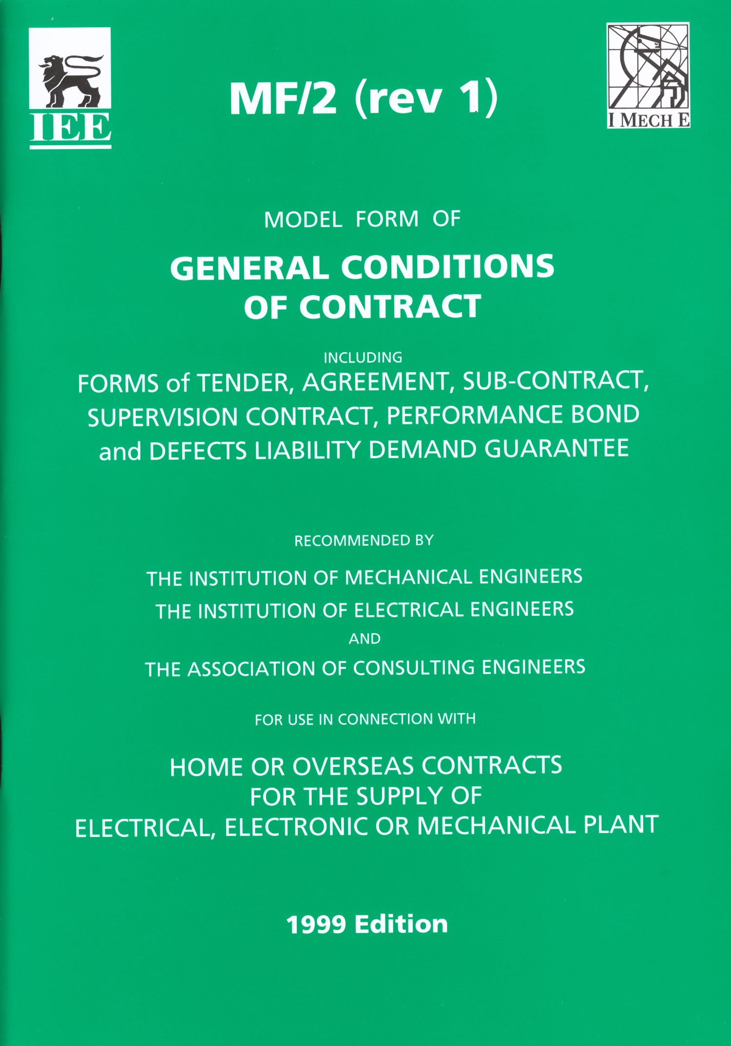 MF/2 Model (Revis 1) Form General Condits Contract